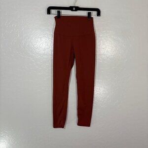 Born Primitive Leggings Womens Small Red High Rise Ankle Yoga Pants Athletic